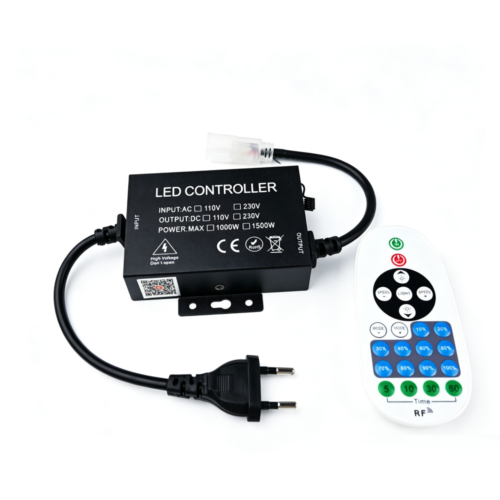 230V utendørs WiFi Smart Home dimmer - Inkl. endestykke, til 230V (Slim COB), IP54, minnefunksjon, maks 50 m