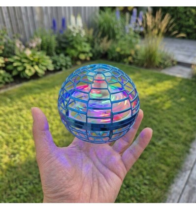 Hover Orb flygende ball med RGB lys - Ø9,5 cm, blå, perfekt for barn og barnlige sjeler