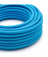 5m Stoffkabel 2x0,75 mm², tekstil - 230V, lyseblå