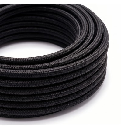 5m tekstilledning 2x0,75 mm² - 230V, sort