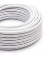 5m Stoffkabel 2x0,75 mm², tekstil - 230V, Hvit