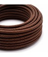 5m Stoffkabel 2x0,75 mm², tekstil - 230V, Kaffefarget
