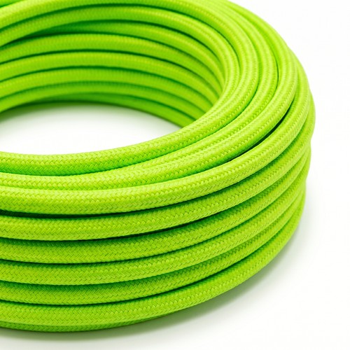 5m Stoffkabel 2x0,75 mm², tekstil - 230V, Lysegrønn