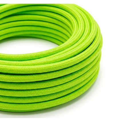 5m Stoffkabel 2x0,75 mm², tekstil - 230V, Lysegrønn