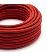 5m Stoffkabel 2x0,75 mm², tekstil - 230V, Rød