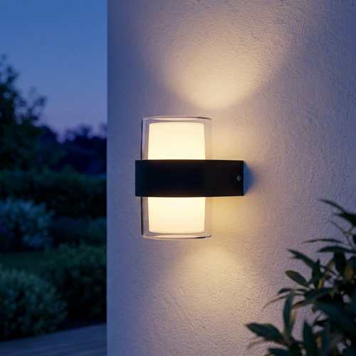 LED vegglampe med opp/ned lys - 9W, IP65, utendørs
