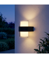 LED vegglampe med opp/ned lys - 9W, IP65, utendørs
