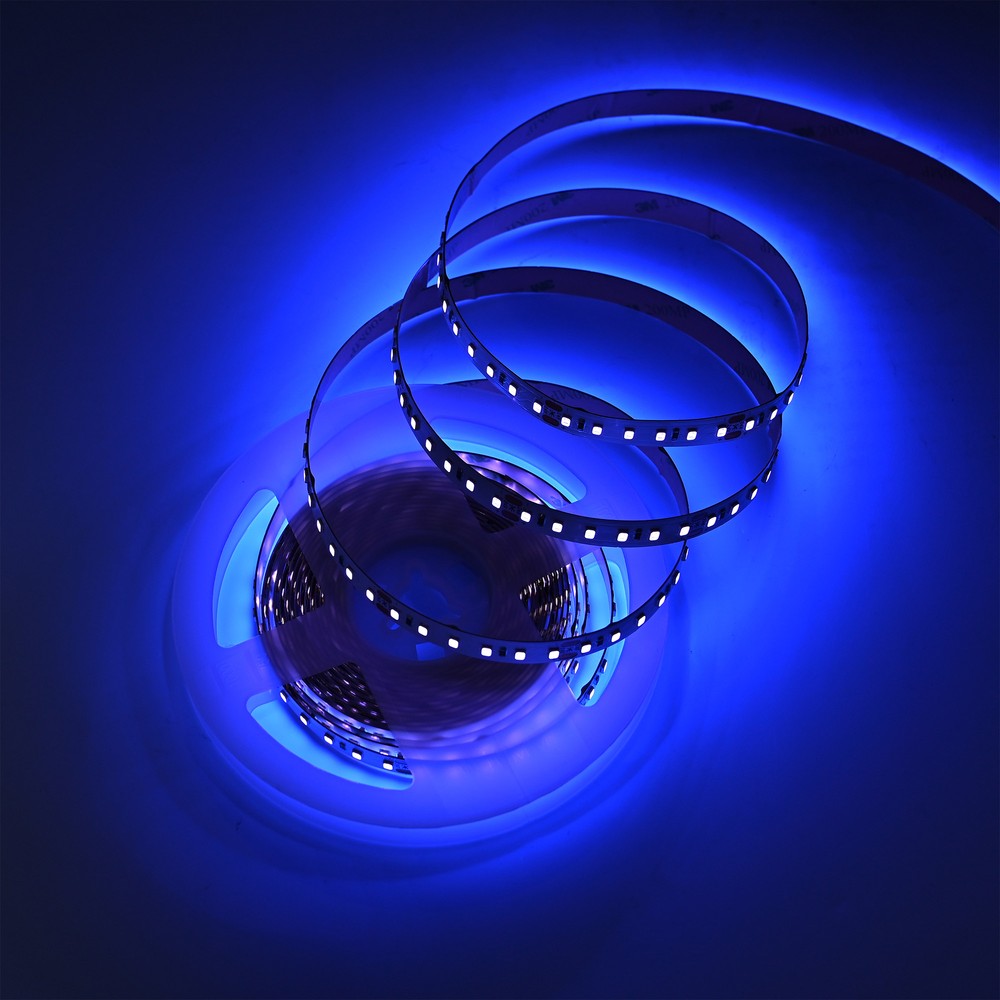 5m 10W/m UV 400 nm LED-strip - 24V DC, IP20, 120 LED pr. meter