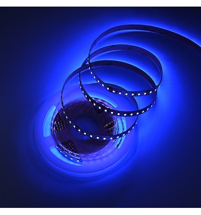 5m 10W/m UV 400 nm LED-strip - 24V DC, IP20, 120 LED pr. meter