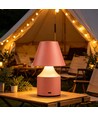 Oppladbar LED bordlampe - Rosa, touch dimbar, 3-i-1, IP20 innendørs