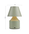 Oppladbar LED bordlampe - Grønn, touch dimbar, 3i1, IP20 innendørs