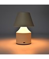 Oppladbar LED bordlampe - Krem, touch dimbar, 3-i-1, IP20 innendørs