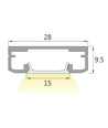 1 meter LED skapbelysning - 6mm høy, 12V DC, 9W