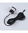 Sauna downlight sort - 24V DC, RA93, 1,1W, 3m ledning, Hull: Ø3 cm, Mål: Ø3,5 cm