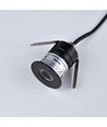 Sauna downlight sort - 24V DC, RA93, 1,1W, 3m ledning, Hull: Ø3 cm, Mål: Ø3,5 cm