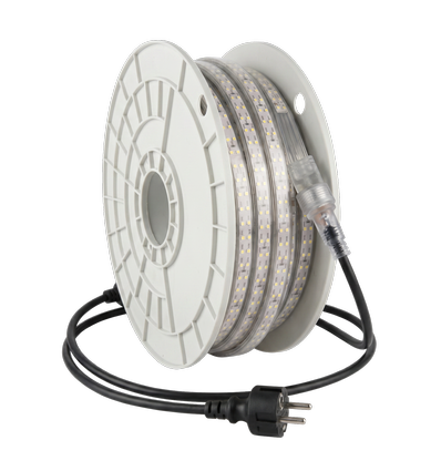 15m LEDlife arbeidslys LED strip på trommel - 230V, IP67, 180 LED/m, 11W/m, 1100 lm/m