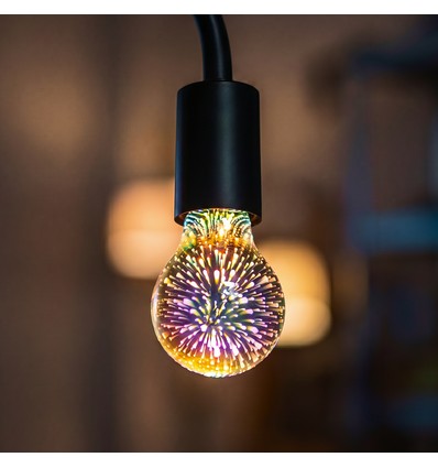 E27 3W LED-pære - A60, 3D stjerneeffekt