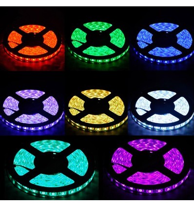 14W/m RGB vanntett LED strip - 5m, IP68, 60 LED per meter