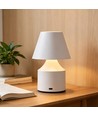 Oppladbar LED bordlampe - Hvit, touch dimbar, 3-i-1, IP20 innendørs