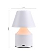 Oppladbar LED bordlampe - Hvit, touch dimbar, 3-i-1, IP20 innendørs