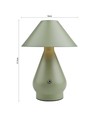 Oppladbar LED bordlampe - Grønn, Ø16cm, 21,5cm høy, touch dimbar, 3i1, IP20 innendørs
