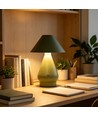Oppladbar LED bordlampe - Grønn, Ø16cm, 21,5cm høy, touch dimbar, 3i1, IP20 innendørs