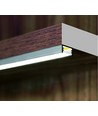 2m aluminiumsprofil SLIM8 AC2/Z - Hvit lakkert, påbygg, LED skinne