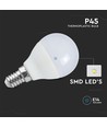 E14 6,5W LED kronepære - P45, 6500K, kaldhvit, plast