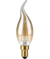 E14 2W dimbar LED kronepære med tipp - C35, filament, 2200K, gyllent glass