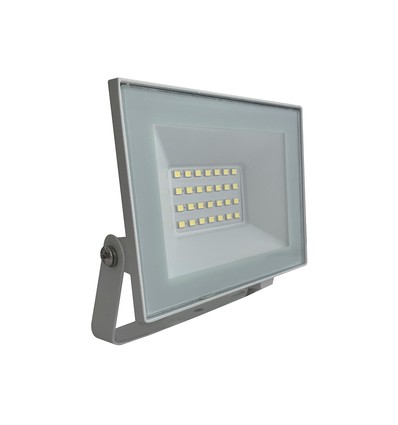 20W LED lyskaster - IP65, hvit utførelse, 6500K, utendørs