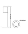 Mi•Light Zigbee LED Havelampe 9W, 24V i RGB+CCT, IP66 - Sort