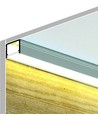2m alu profil SMART10 AC2/Z - Ubehandlet aluminium, påbygg, LED skinne