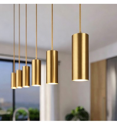 Lampeholder E14 & rosett, Designer - Gull look, 2m ledning ekskl. lyskilde