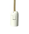 MALM E14 sylinderpendel gull/tre - 2m ledning, med rosett, uten lyskilde