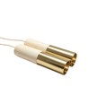 Lampeholder & takkopp, Designer - Tre og gull-look, 2m ledning