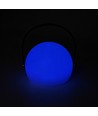 Oppladbar RGB LED bordlampe Ø13cm - Hvit, inkl. fjernkontroll, IP54 utendørs