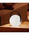 Oppladbar RGB LED bordlampe Ø13cm - Hvit, inkl. fjernkontroll, IP54 utendørs