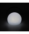 Oppladbar RGB LED bordlampe Ø13cm - Hvit, inkl. fjernkontroll, IP54 utendørs