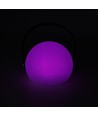 Oppladbar RGB LED bordlampe Ø13cm - Hvit, inkl. fjernkontroll, IP54 utendørs
