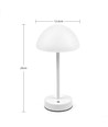 Oppladbar LED bordlampe Inne/ute - Hvit, touch dimbar, 3-i-1, IP20 innendørs