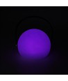 Oppladbar RGB LED bordlampe Ø13cm - Hvit, inkl. fjernkontroll, IP54 utendørs