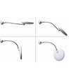 Makeupspeil med innebygd LED-lys - 3xAAA, trinnløs dimming, sugekopp og forlenger