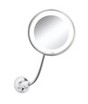 Makeupspeil med innebygd LED-lys - 3xAAA, trinnløs dimming, sugekopp og forlenger
