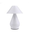 Oppladbar LED bordlampe - Hvit, Ø16cm, 21,5cm høy, touch dimbar, 3i1, IP20 innendørs
