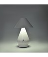 Oppladbar LED bordlampe - Hvit, Ø16cm, 21,5cm høy, touch dimbar, 3i1, IP20 innendørs