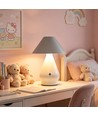 Oppladbar LED bordlampe - Hvit, Ø16cm, 21,5cm høy, touch dimbar, 3i1, IP20 innendørs