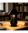 Oppladbar LED bordlampe - Sort, Ø16cm, 21,5cm høy, touch dimbar, 3i1, IP20 innendørs