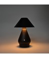 Oppladbar LED bordlampe - Sort, Ø16cm, 21,5cm høy, touch dimbar, 3i1, IP20 innendørs