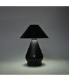 Oppladbar LED bordlampe - Sort, Ø16cm, 21,5cm høy, touch dimbar, 3i1, IP20 innendørs