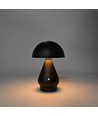 Oppladbar LED bordlampe - Sort, Ø15cm, 22cm høy, touch dimbar, 3-i-1, IP20 innendørs